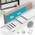 Window Vent Kit, Universal Vent Port for 3" & 4" Duct, Adjustable Window Seal Kit with Louvered Air Vent Cover, Fit for Laser Engraver, 3D Printer Enclosure, Dryer Vent Hose