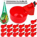 20 Pack Chicken Water Cups, Automatic Chicken Waterer for Poultry Automatic Chicken Watering System, Long-Lasting Use Chicken Waters, Water Feeder Kit for Chick, Duck, Goose and Bunny