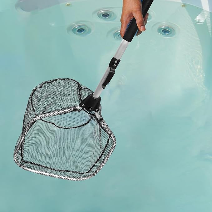 Portable Silicone Mesh Catching Net with Aluminum Alloy Frame, Foldable Crab and Minnow Seine Net for Sea Fishing and Outdoor Use