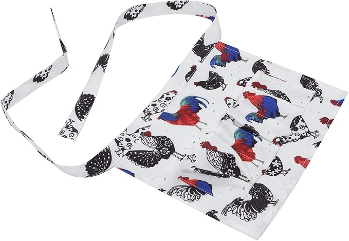 Eggs Collecting Apron with Multiple Pockets, Farm Apron for Chicken Duck Eggs, Hands Egg Gathering Holder with Sturdy Polyester Material, for Farmhouse Supplies (2 S)
