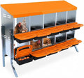 Chicken Nesting Box, 10 Compartments Metal Roll Away Nest Box for Chicken Coop, Heavy-Duty Eggs Laying Boxes with Removable Lid for Easy Egg Collection, Easy Cleaning, Orange