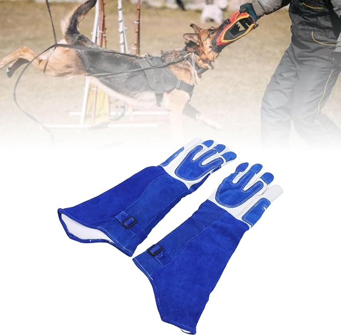 Eujgoov Animal Handling Gloves Anti Animal Scratching and Biting Gloves Extended and Thickened Warm Protective