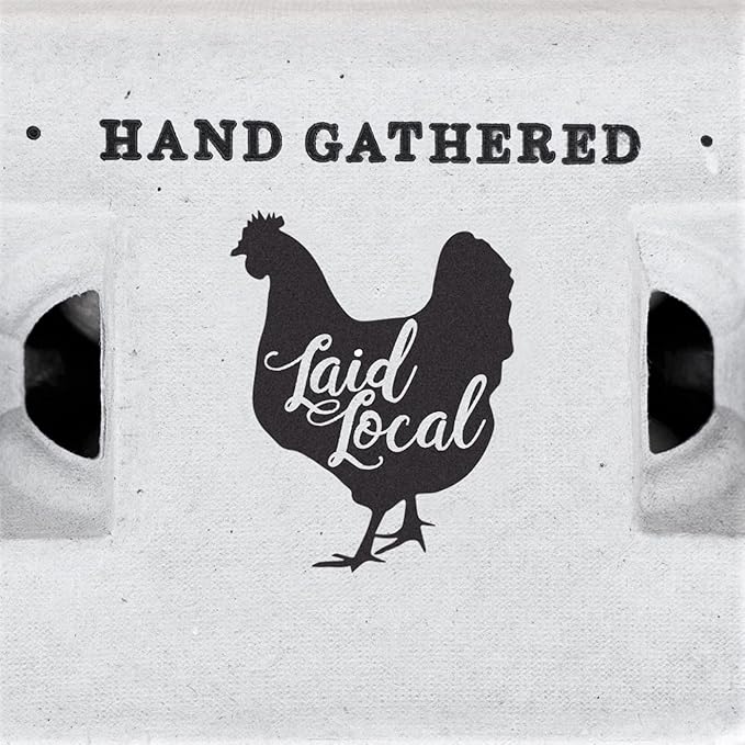 250 Egg Cartons- Bulk Value Bundle- Adorable Printed Design for Farm Fresh Eggs, Recycled Paper Cardboard, Sturdy & Reusable, Holds up to XL Chicken Eggs