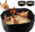 FlidRunest 2PCS Chicken Dust Bath Tub for Coop, Chicken Bath Cleaner Container with Sturdy Handle, 22.8'' x 9.8'' Dust Bath Pool for Chickens, Essential Coop Accessory for Chick, Hens, Poultry