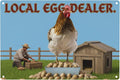 Local Egg Dealer Funny Chicken Coop Sign Farm Fresh Eggs Aluminum Sign Humorous Poultry Farm Decor Gift for Chicken Lovers Rustic Metal Sign 8x12 Inches Style-08