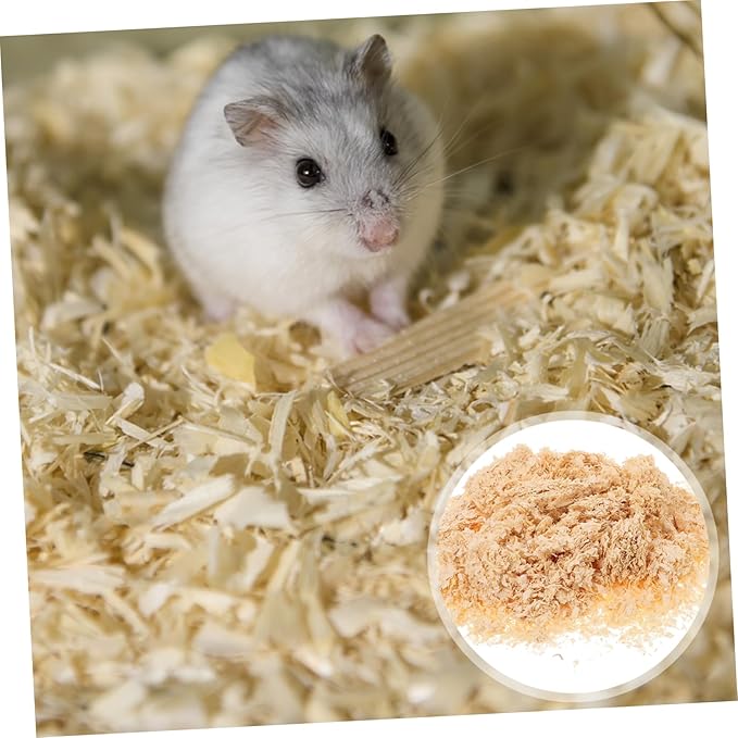 TOYANDONA Natural Wood Shavings for Small Animals Comfortable Bedding for Hamsters Rabbits Ferrets Chicken Coop Bedding Excellent Moisture Absorption Safe Environment