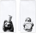 Sloth Gifts Hand Towels, Funny Bathroom Hand Towels, Sloth Towel, Funny Decorative Towels for Bathroom, 16x24 Inch Set of 2