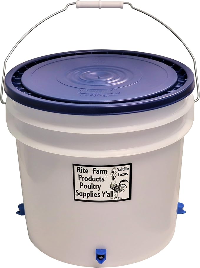 3.5 Gallon Automatic Waterer 4 Horizontal Side Mount Nipple Drinker Chicken Poultry