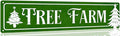 Tree Farm Christmas Metal Sign Vintage Print Art Poster Tin Plaque for Home Farmhouse Kitchen Patio Yard Cafe Bar Front Door Wall Decor 4x16 Inch