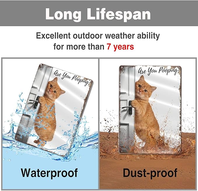 Custom Sign with Your Image,Funny Bathroom Wall Art with "Are You Pooping?"written on it,Western Interior Decoration Suitable for Quirky Enthusiasts,8x12 Inch