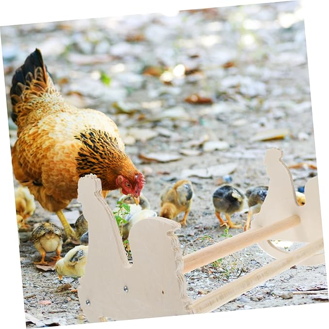 Happyyami Hen Standing Rack Wooden Chicken Perch Chicken Toys Coop Decor Treats Ladder Poultry Toy Roosting Bar Exercise