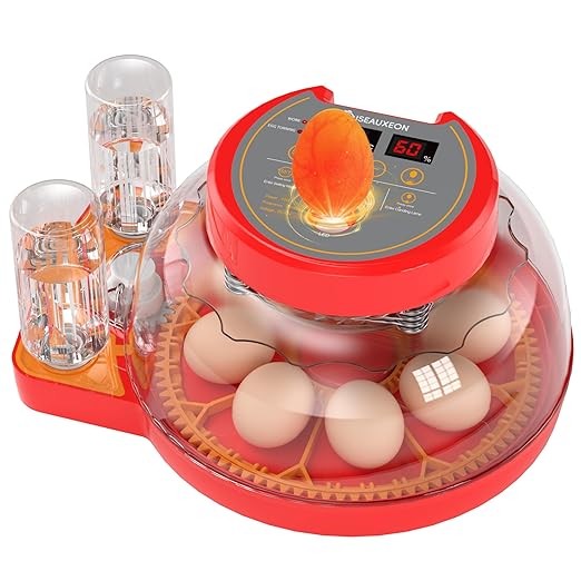 8-18 Chinken Incubators for Hatching Eggs with Automatic Egg Turning and Humidity Control Automatic Water Refill,Egg Candler Nature Right 360 Incubator Duck Quail Chick Turkey Hatching Incubator