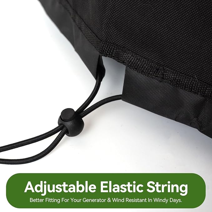 Waterproof Generator Covers for Outside (24"L x 18"W x 20"H), Heavy Duty 900D Polyester Fabric Portable Generator Covers Fits for iGen4500,Honda EU3000iS, Wen 3800,Predator 3500 4375 Generator, Black