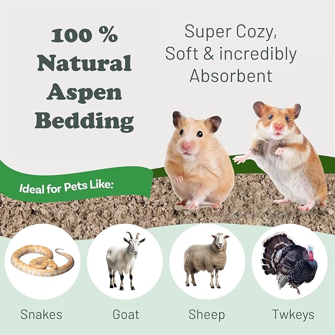 Treaton, Premium Natural Pine Animal Bedding – Dust-Free, Soft Shavings, Kiln-Dried & Heat-Treated for Indoor and Outdoor Pets