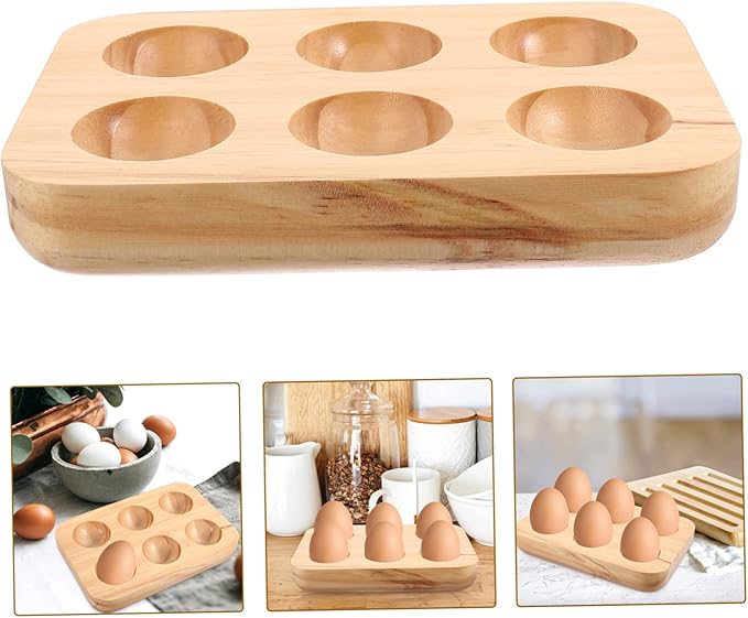 Wooden Egg Holder Rustic Kitchen Countertop Egg Tray for Use Durable Material for Daily Egg Storage Decoration Housewarming present