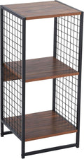 Household Essentials Cube Book Shelf with Metal Mesh Wire Sides
