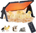 New Smart coop Heater with Remote Control, Built-in Adaptive Temperature Sensor, Adjustable Temperature, brooder Heating Panels with Timer and Lighting, brooder Panels to Keep Poultry Warm