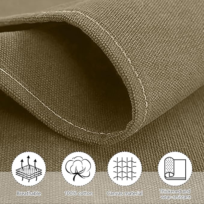 Unisex Aprons with Large Pockets,Cotton Canvas Cross Back Heavy Duty Adjustable Work Apron,Size Kids to Adult