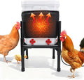 Heated Chicken Waterer,5 Gallon Chicken Poultry Water Heater with Stand for Winter with 8 Nipples + 4 Extras (black, 5 Gallon)