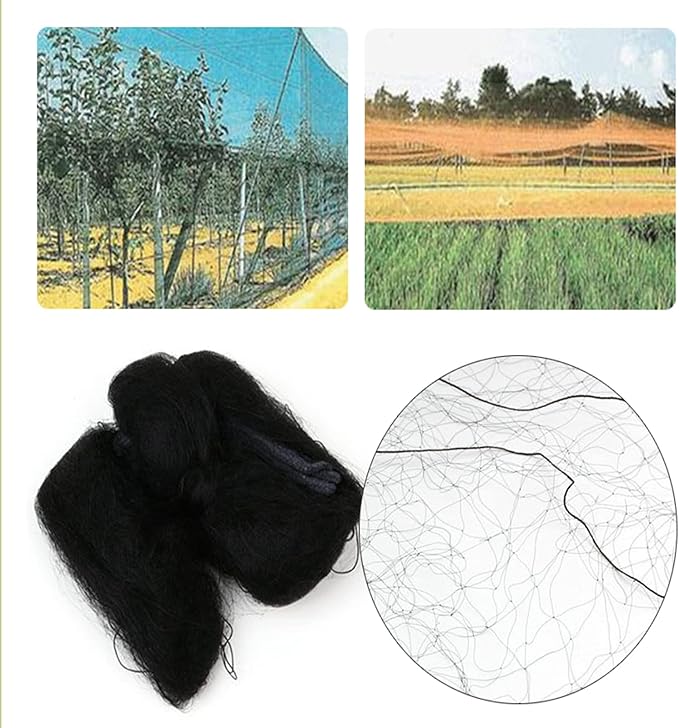 Bird-Preventing Net, 10×3m Black Anti Bird Mist Net, Mesh Prevent Huting Catching Fruit Crop Garden, Will Not Hurt Birds, Keep Birds from Fruits or Crops