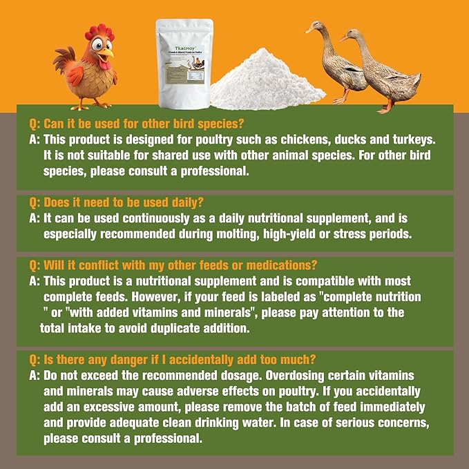Poultry Probiotics + Vitamins + Minerals for Chickens,All-Natural Digestive Health & Immune Support Supplement for Hens,Turkeys - All Flock Ages Chicken Vitamins (7.05 oz)