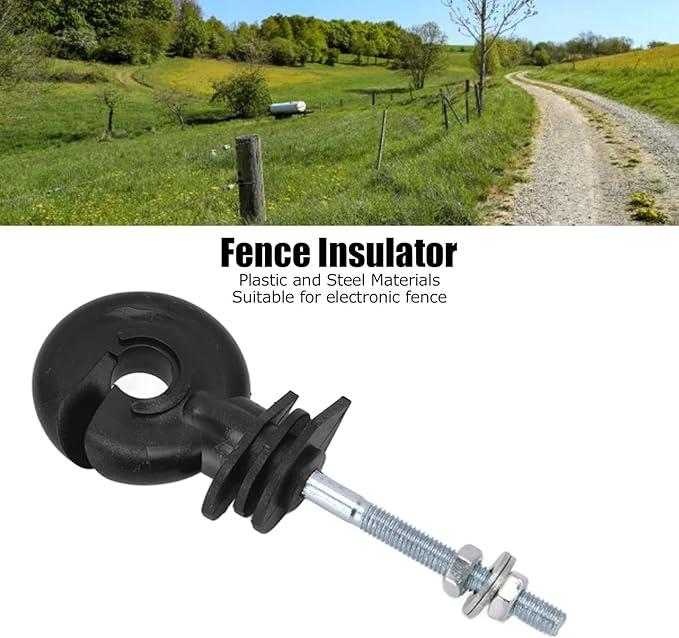 100pcs Electric Fence Insulators, Wood Post Insulator, Power Grid System Husbandry Fence Insulator, Fence Insulator Kit, Electric Fence Accessories for Farm