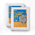 GUARD SHIELD White Tarp 10x12 Feet Medium Duty All Purpose Poly Tarps Cover 7mil (2-Pack)