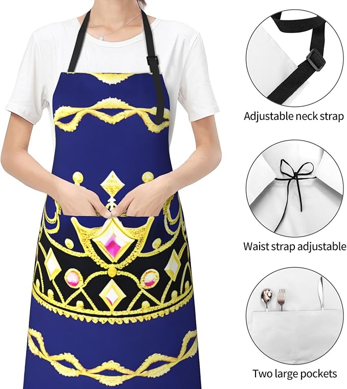 Multidimensional Space Heavy Duty Waterproof Apron with Pockets for AdultsResistant Grilling, Gardening, Painting