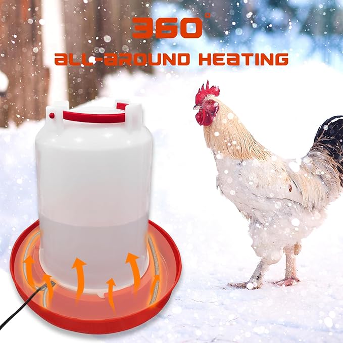 Heated Chicken Waterer Cord – Freeze-Proof Poultry Water Heater for Winter, Prevents Water Freezing in Drinkers for Chickens, Ducks, Rabbits & Small Animals - 1 Pack (Excluding Chicken Waterer)