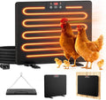Smart Chicken Coop Heater, 200W Chicken Heater with Adjustable Temperature & Timer Controller, Radiant Heat Flat Panel Chicken Warmer Chicken Coop Heaters Inside for Winter Chicks Poultry Pet