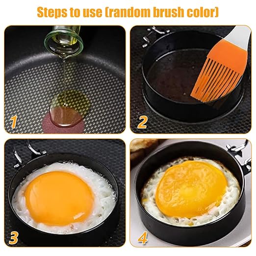 Griddle Breakfast Kit, Pancake Batter Dispenser, Griddle Accessories Including 4 Egg Rings and Silicone Oil Brush, 900ml Easy to Use Cupcake Dispenser for Baking Pancake