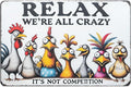 Funny Tin Signs Chicken Coop Decor Outdoor Vintage Rooster Gifts Yard-signs Decorative Signage For Farm and Garden 8×12 inches (K)