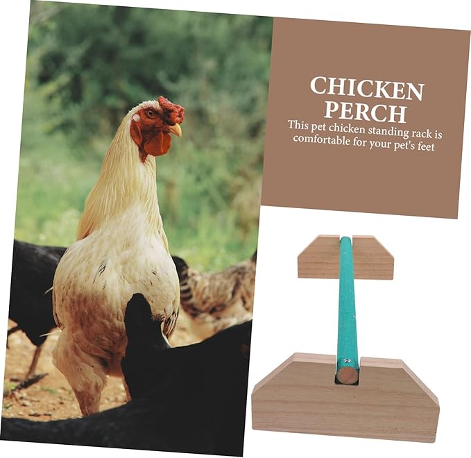 Chick Perch Wooden Roosting Bar Bite-Resistant Chicken Stand for Indoor Use Safe for Birds Multi-Functional Hen Perch for Coop and Brooder