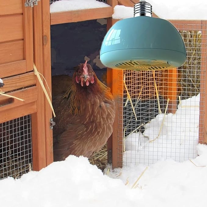 Hanging Chicken Coop Heater, Professional Pet Heater, 3 Levels of Temperature Adjustable, Outdoor Pet Cage Heater, for Chickens, Farm Animals and Barn Animals