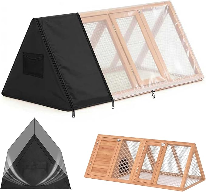 Small Chicken Coop Cover Waterproof Quail Coop Winter Cover is Suitable for Chicken House, Duck House, and Rabbit Cages 50" Lx 20" Wx 21" H