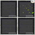 4 Pcs Aluminum Attic Vents 12" x 12" Metal Gable Wall Mesh Shed Vent with Screen Square Louver Grille for Exterior Door House Attic Garage Ceiling