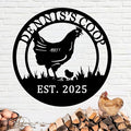 Custom Chicken Coop Metal Sign,Personalized Hen House Farm Sign Backyard Chicken Decor,Rustic Farmhouse Gifts for Chicken Lovers Farm Gifts