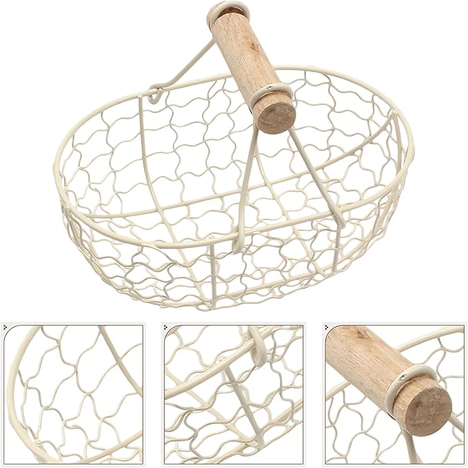 1pc Wrought Iron Storage Basket Kitchen Organizer Decorative Basket Creative Basket Fruit Container Desktop Storage Holder Decorative Fruit Basket Bakery Bread Holder Bread Basket