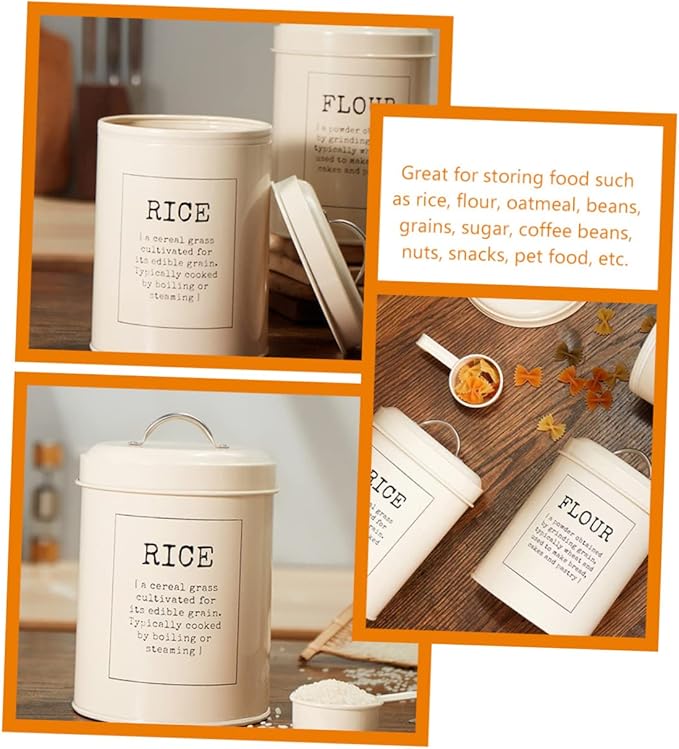 European Style Airtight Rice Preservation Container Large Storage Bin Lids Sealing Grain Storage Barrel for Home