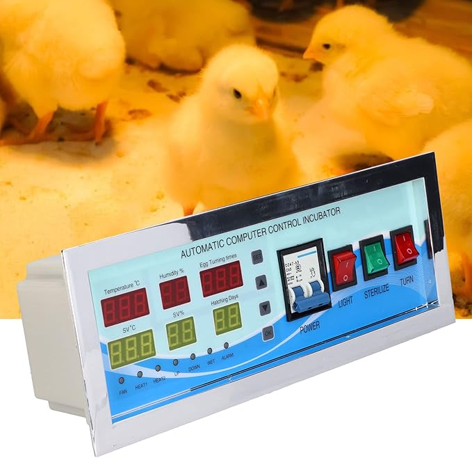 Egg Incubator Temperature Controller Thermostat, XM‑18G 110V Automatic Control System Poultry Egg Incubator Temperature Humidity Sensor Controller with Sensor Probe