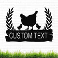 Personalized Chicken Coop Sign – Custom Metal Name Farm Sign, Outdoor Hen House Décor, Rustic Garden Lawn Plaque, Customizable Chicken Farm Sign with Name & Established Date, Unique Gift