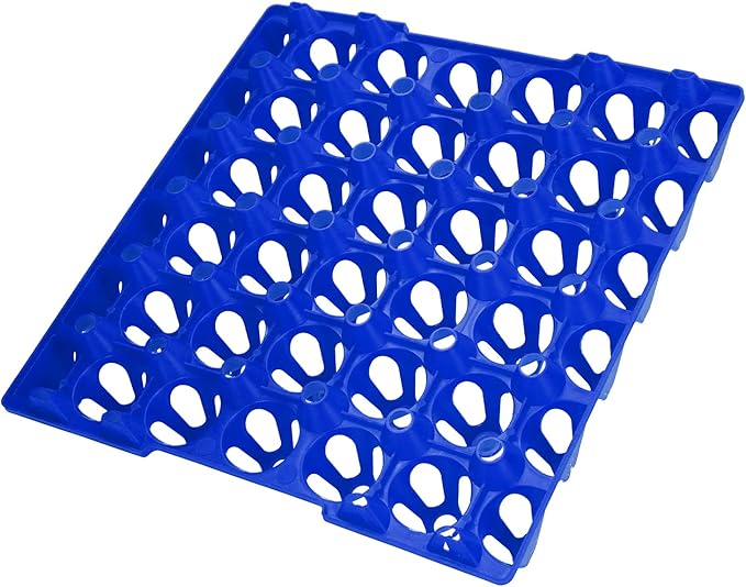 PLASTIC EGG FLATS EGG CRATES HOLDER TRAY STORAGE TRANSPORTATION HOME FARM SUPPLIES (Blue)