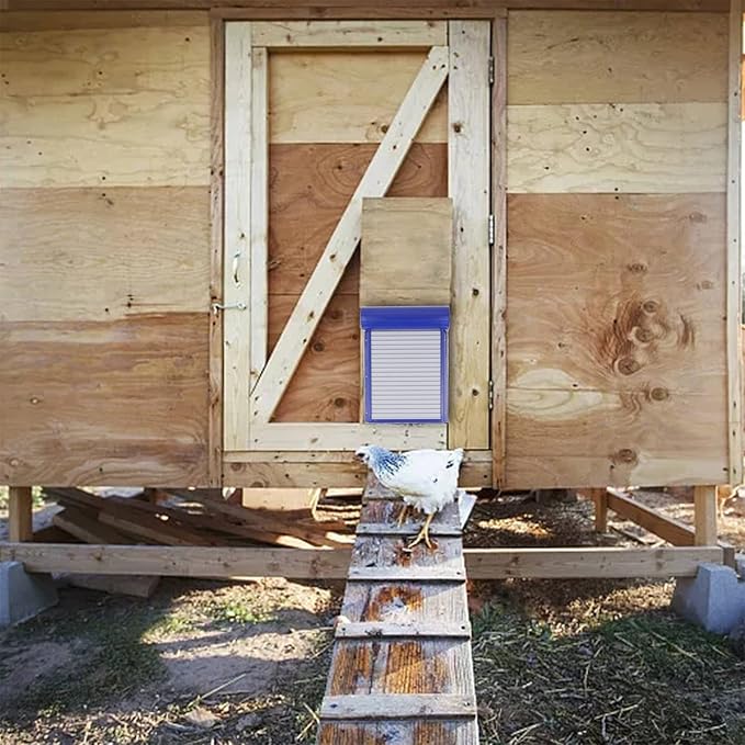 Automatic Chicken Coop Doors, Battery Powered Timer Chicken Door Openers, Auto Poultry Coop Door Systems - Electric Operated Chicken Coop Door Opener with Adjustablle Timer(US Plug)