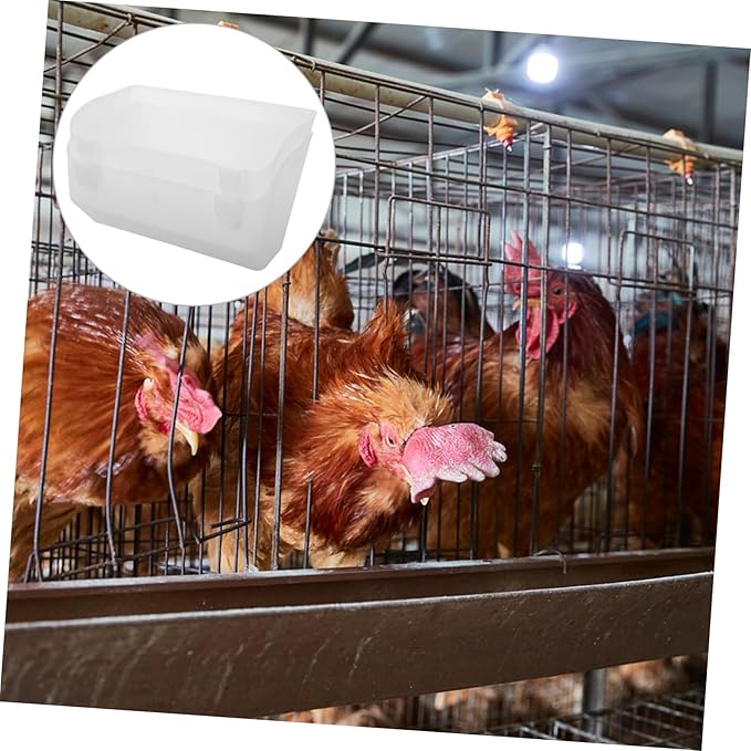 VICASKY 2pcs Hanging Chicken Feeders Poultry Troughs for Chickens and Pigeons Versatile Plastic Design for Farm Use Easy to Install Reduces Waste