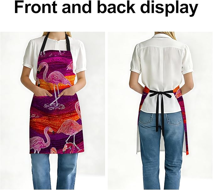Apron Adjustable Waterproof with Two Deep Pockets Wowen men for Summer BBQ Pool Parties & Resorts