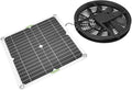 Aoresac Solar Panel Fan Kit with 100W Solar Panel for Chicken Coop, Greenhouse, Shed. 10in Round Ventilation Exhaust Fan, Solar Powered Fan