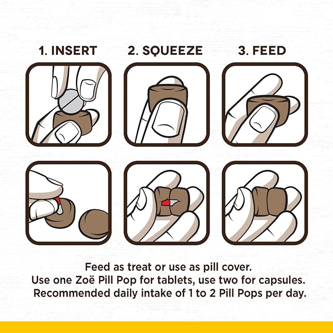Zoe Zoë Pill Pops for Dogs, Healthy Dog Treats, All Natural Dog Treats to Hide Medication, Peanut Butter with Honey Recipe, 3.5 oz