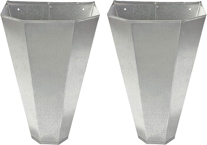 Little Giant RC2 Galvanized Steel Medium Poultry Restraining Flat Back Design Funnel Cone for Chicken, Birds, and Turkeys up to 10 Pounds, (2 Pack)