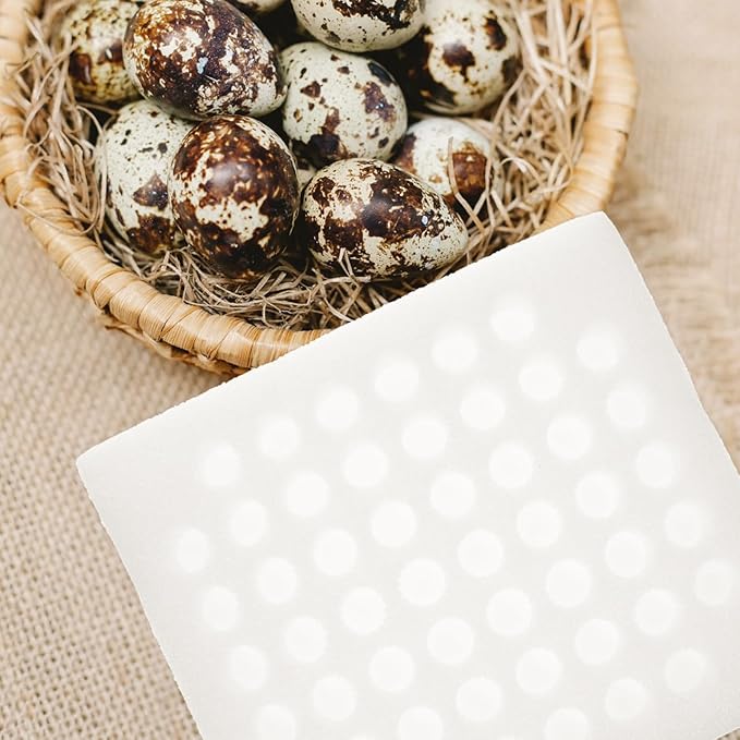 DOITOOL Quail Eggs Tray Holder 52-Grid Pearl Material Egg Storage Organizer for Refrigerator and Kitchen Countertop Use