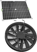 Solar Powered Fan Kit with Panel, 3000 RPM Ventilation System for Chicken Coop, Greenhouse, Shed with Window Exhaust, 100W